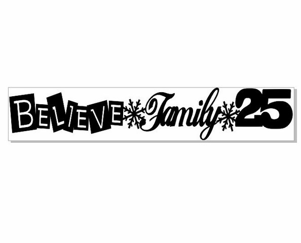 BELIEVE FAMILY 25-Christmas  225 x 42 mm